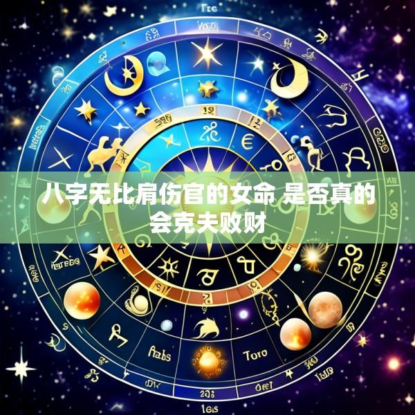 八字无比肩伤官的女命 是否真的会克夫败财
