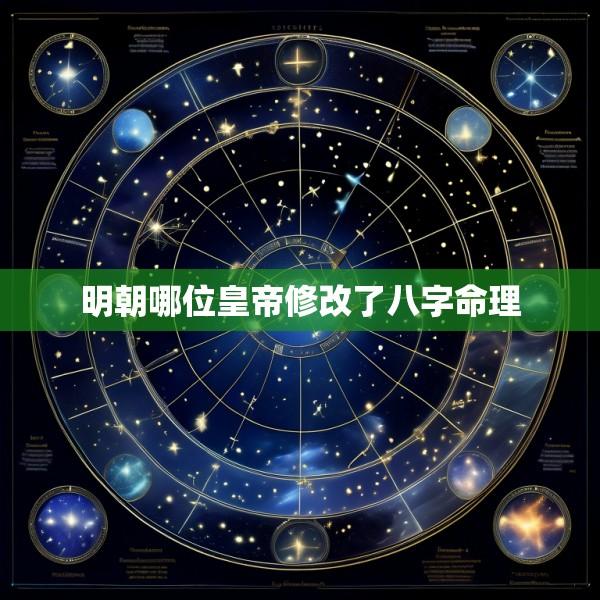明朝哪位皇帝修改了八字命理