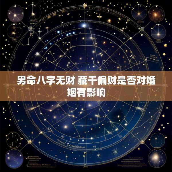 男命八字无财 藏干偏财是否对婚姻有影响