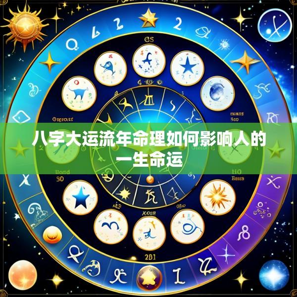 八字大运流年命理如何影响人的一生命运