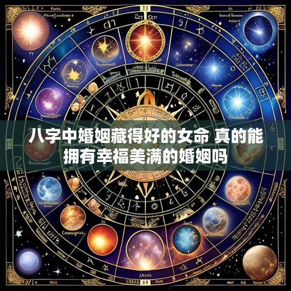 八字中婚姻藏得好的女命 真的能拥有幸福美满的婚姻吗
