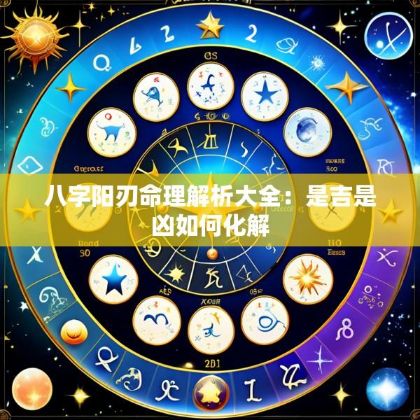 八字阳刃命理解析大全：是吉是凶如何化解