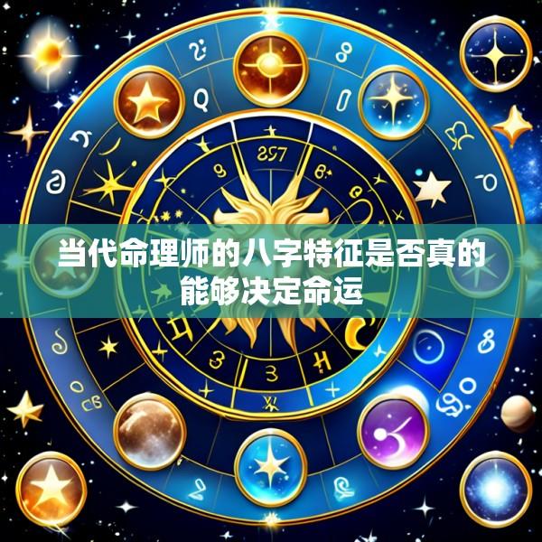 当代命理师的八字特征是否真的能够决定命运