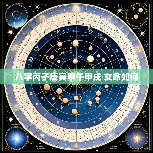八字丙子庚寅甲午甲戌 女命如何