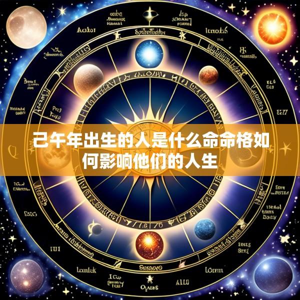 己午年出生的人是什么命命格如何影响他们的人生