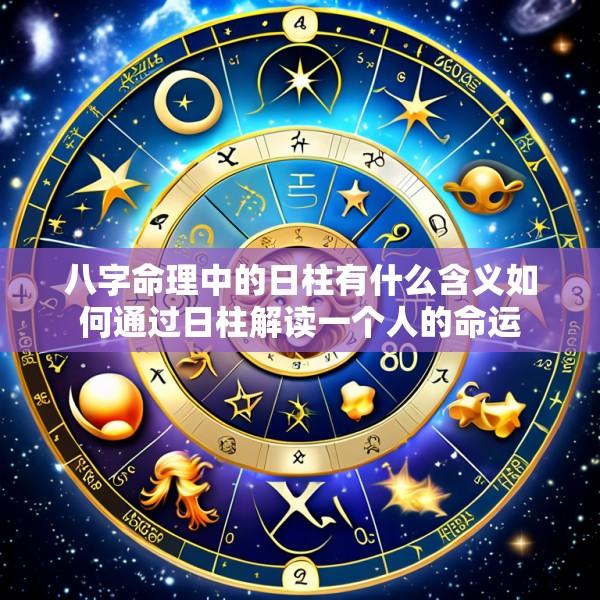 八字命理中的日柱有什么含义如何通过日柱解读一个人的命运