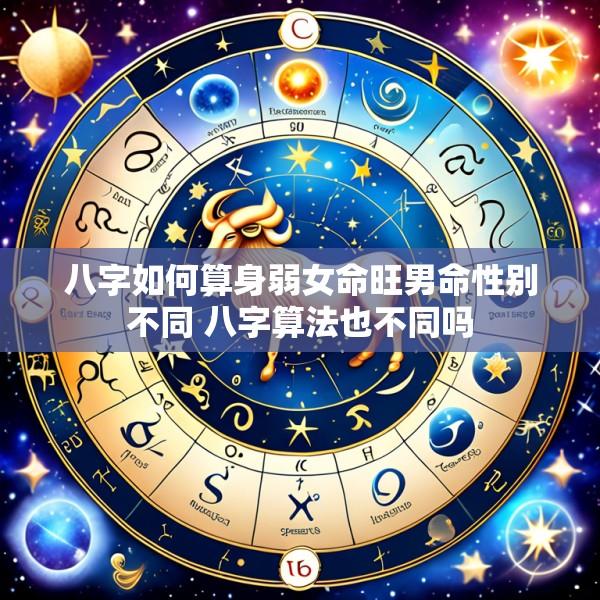 八字如何算身弱女命旺男命性别不同 八字算法也不同吗