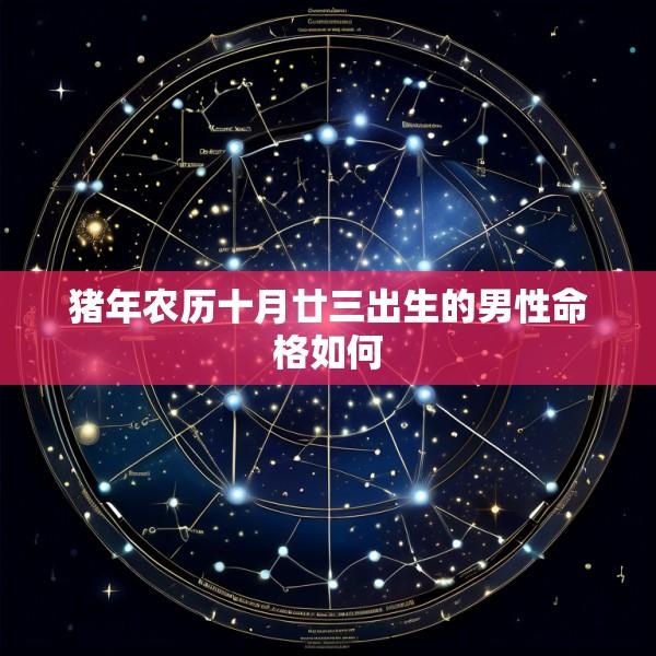 猪年农历十月廿三出生的男性命格如何