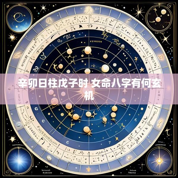 辛卯日柱戊子时 女命八字有何玄机