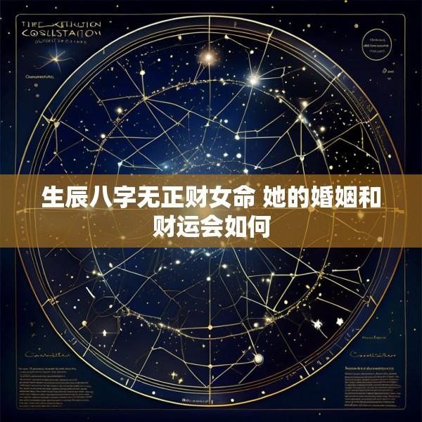 生辰八字无正财女命 她的婚姻和财运会如何