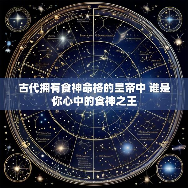 古代拥有食神命格的皇帝中 谁是你心中的食神之王