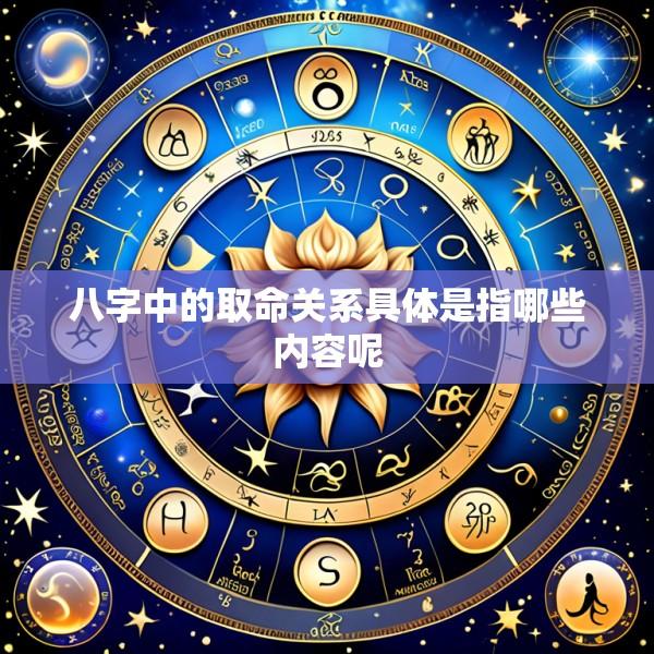 八字中的取命关系具体是指哪些内容呢