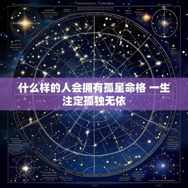 什么样的人会拥有孤星命格 一生注定孤独无依