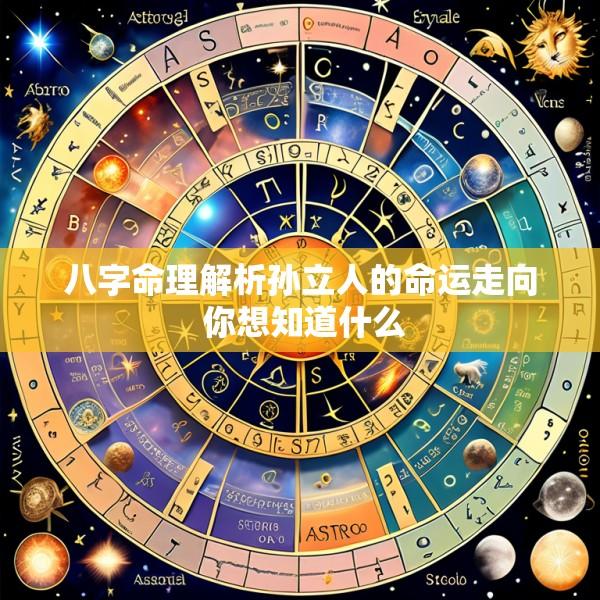 八字命理解析孙立人的命运走向 你想知道什么
