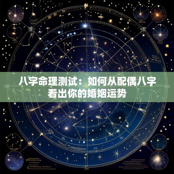 八字命理测试：如何从配偶八字看出你的婚姻运势