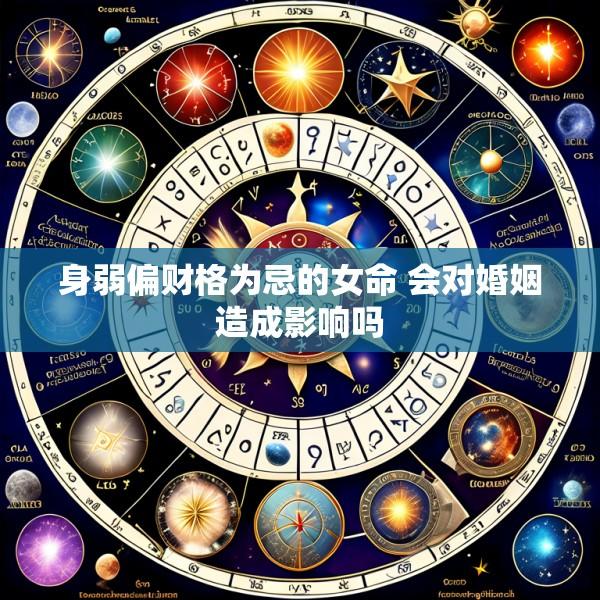 身弱偏财格为忌的女命 会对婚姻造成影响吗