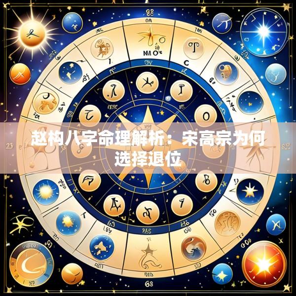 赵构八字命理解析：宋高宗为何选择退位