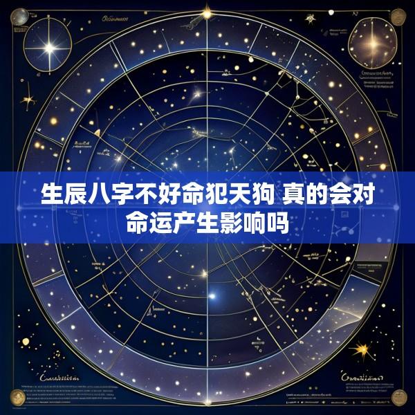 生辰八字不好命犯天狗 真的会对命运产生影响吗