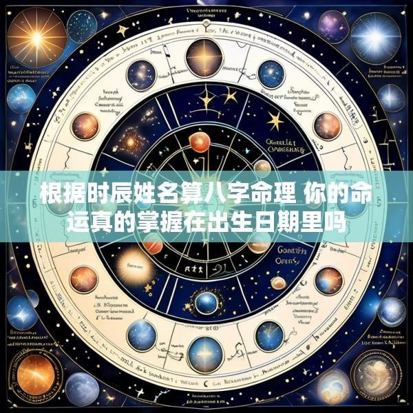 根据时辰姓名算八字命理 你的命运真的掌握在出生日期里吗