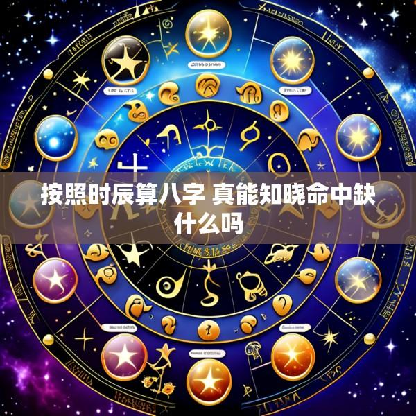 按照时辰算八字 真能知晓命中缺什么吗