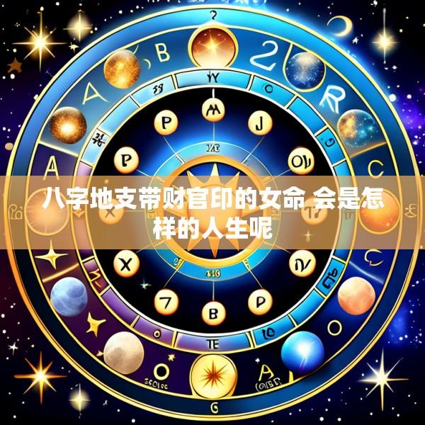 八字地支带财官印的女命 会是怎样的人生呢