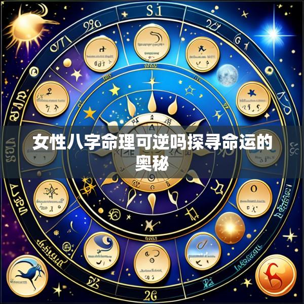 女性八字命理可逆吗探寻命运的奥秘