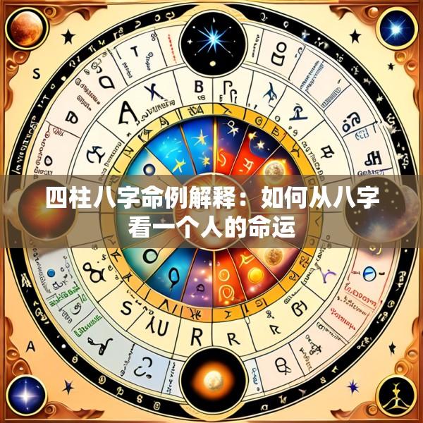 四柱八字命例解释：如何从八字看一个人的命运