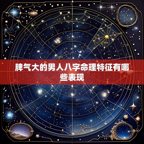 脾气大的男人八字命理特征有哪些表现