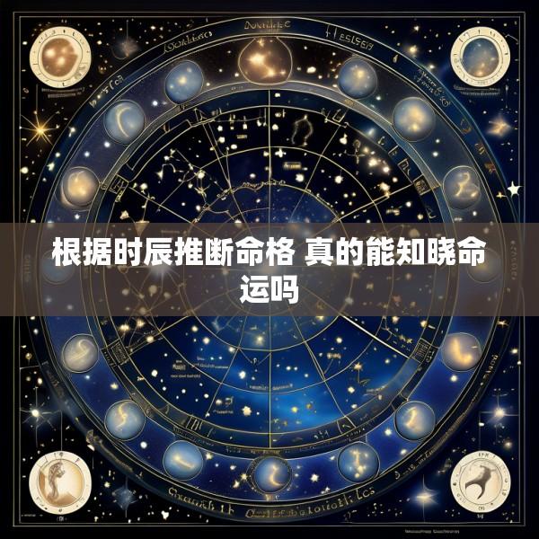 根据时辰推断命格 真的能知晓命运吗