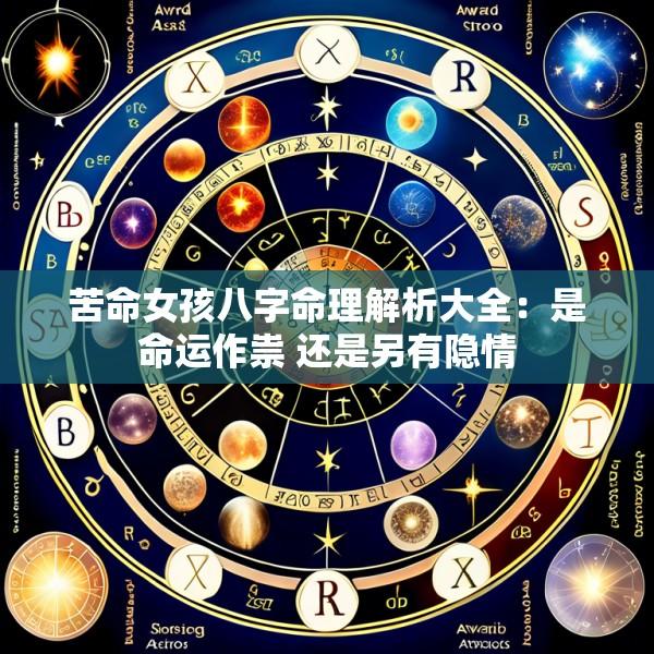 苦命女孩八字命理解析大全：是命运作祟 还是另有隐情