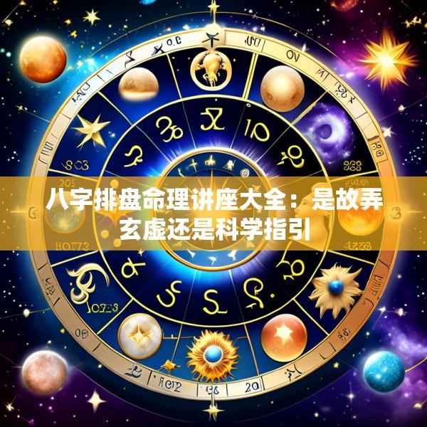 八字排盘命理讲座大全：是故弄玄虚还是科学指引