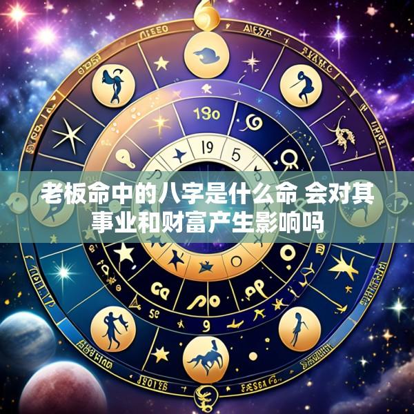 老板命中的八字是什么命 会对其事业和财富产生影响吗
