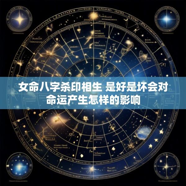 女命八字杀印相生 是好是坏会对命运产生怎样的影响
