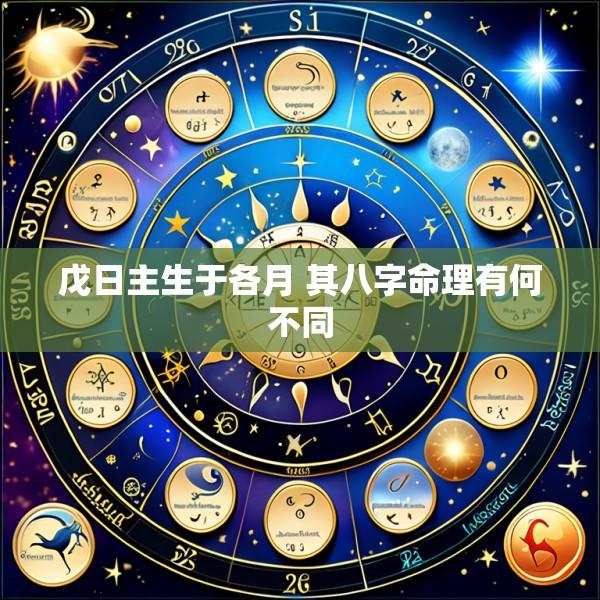 戊日主生于各月 其八字命理有何不同