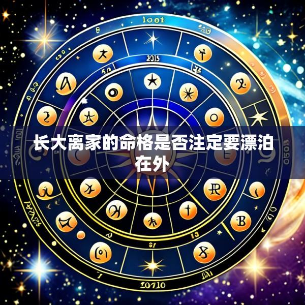 长大离家的命格是否注定要漂泊在外