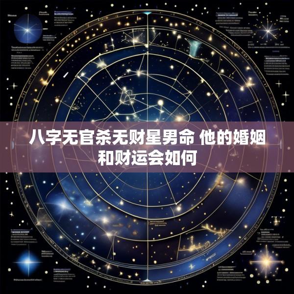 八字无官杀无财星男命 他的婚姻和财运会如何
