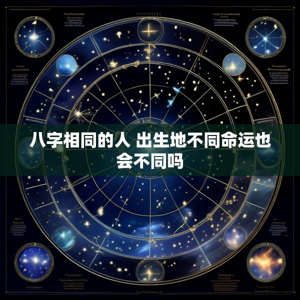 八字相同的人 出生地不同命运也会不同吗