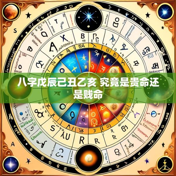八字戊辰己丑乙亥 究竟是贵命还是贱命