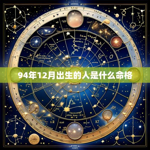 94年12月出生的人是什么命格