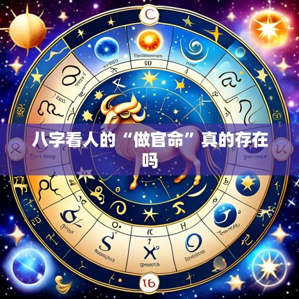 八字看人的“做官命”真的存在吗