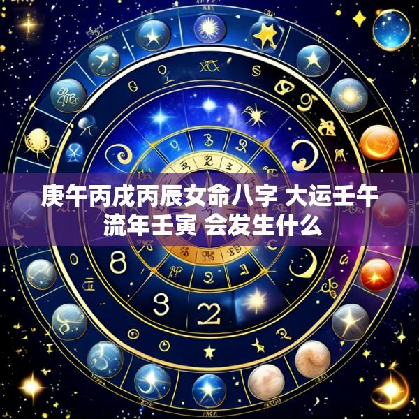 庚午丙戌丙辰女命八字 大运壬午 流年壬寅 会发生什么