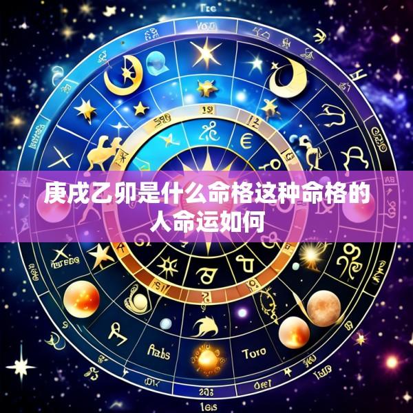 庚戌乙卯是什么命格这种命格的人命运如何