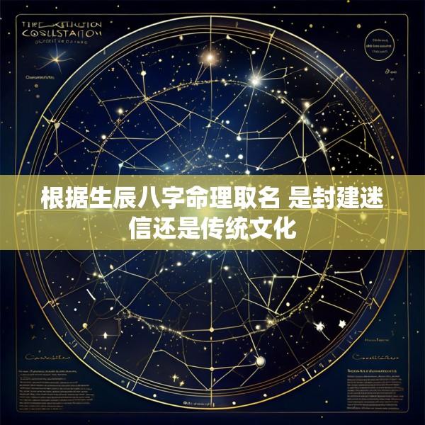 根据生辰八字命理取名 是封建迷信还是传统文化
