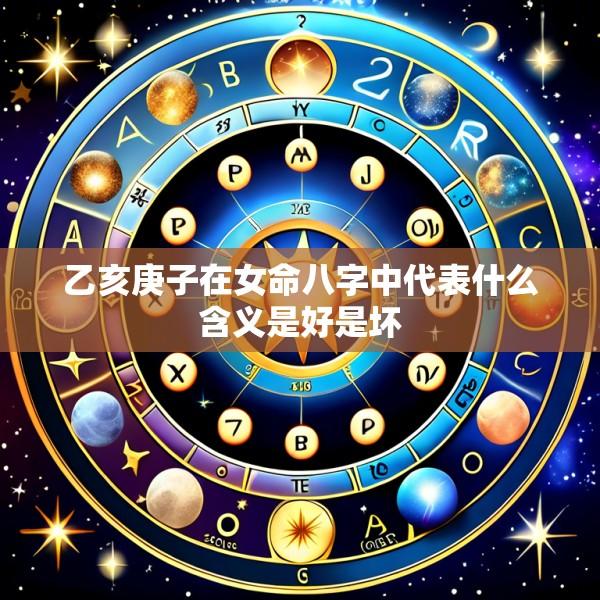 乙亥庚子在女命八字中代表什么含义是好是坏