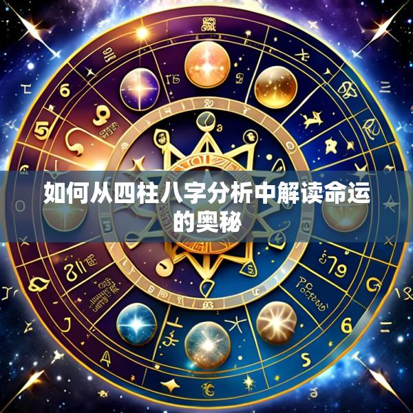如何从四柱八字分析中解读命运的奥秘