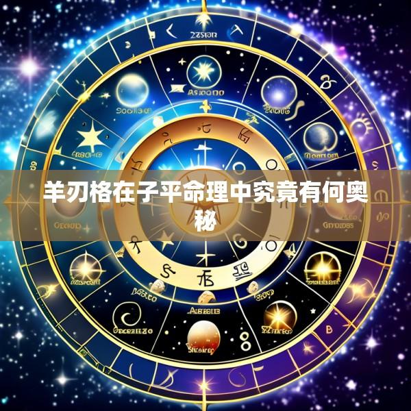 羊刃格在子平命理中究竟有何奥秘