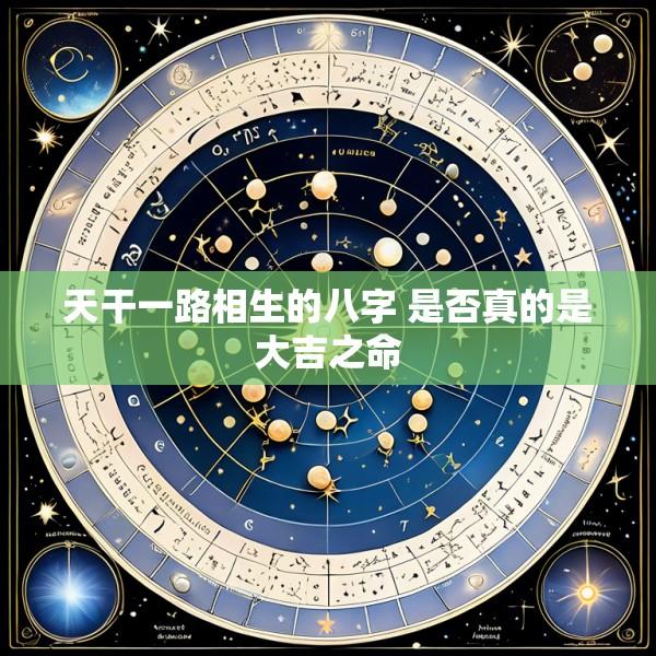 天干一路相生的八字 是否真的是大吉之命