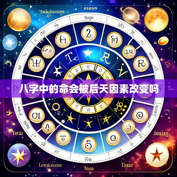八字中的命会被后天因素改变吗