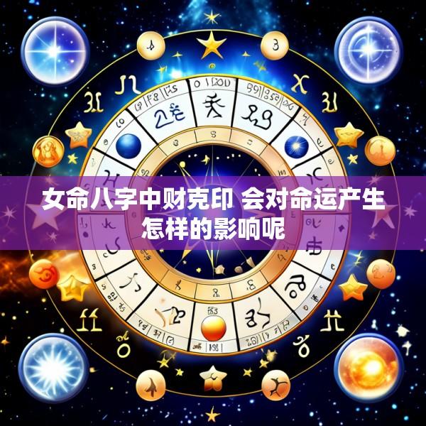 女命八字中财克印 会对命运产生怎样的影响呢