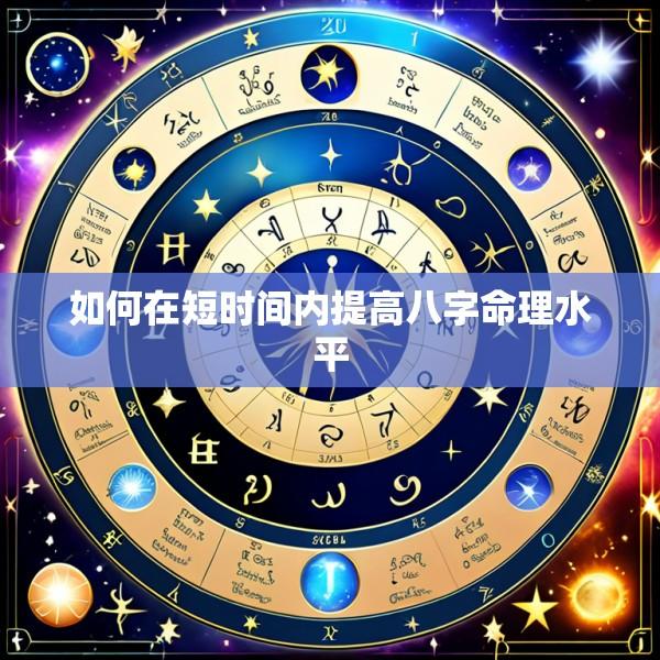 如何在短时间内提高八字命理水平